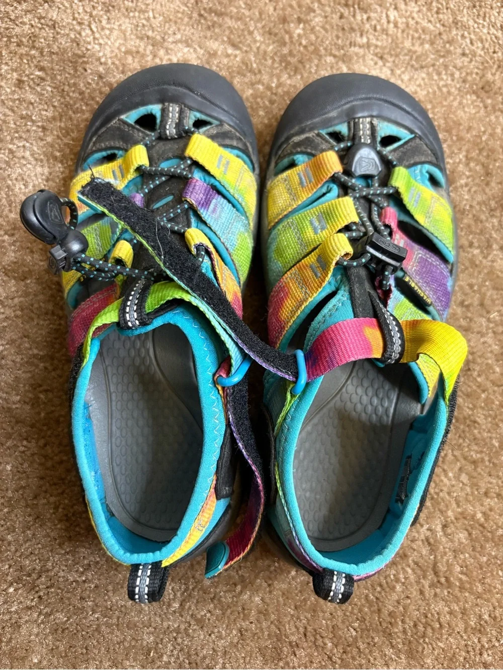 Keen Kids Turquoise Yellow Purple Multicolor Closed-Toe Sandals